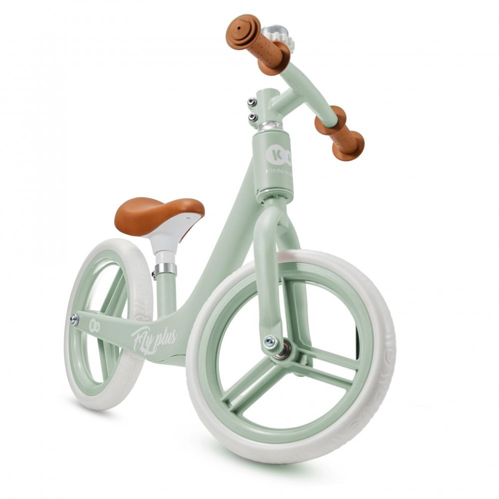 KINDERKRAFT Bicicleta fara pedale Fly Plus Fresh Mint cu scaun reglabil pe inaltime cadru usor din magneziu roti din spuma Eva sarcina maxima 35 kg