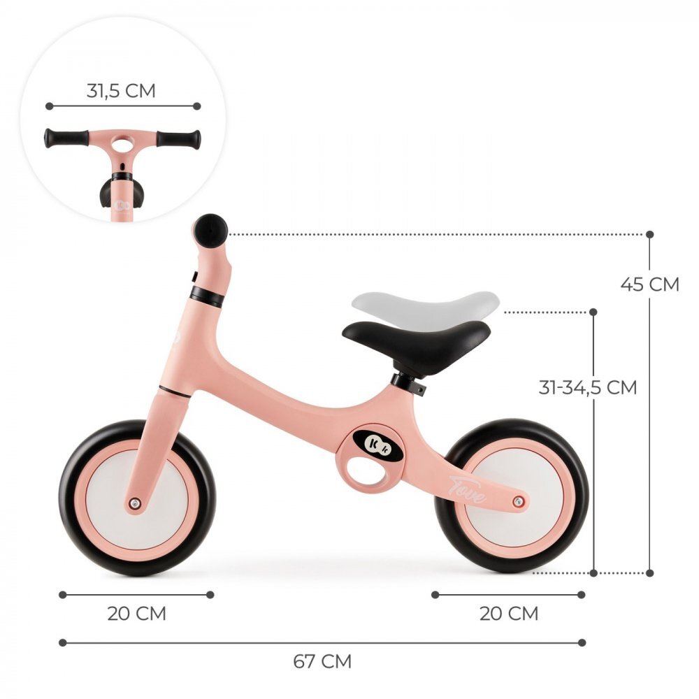 KINDERKRAFT Bicicleta fara pedale Tove roz