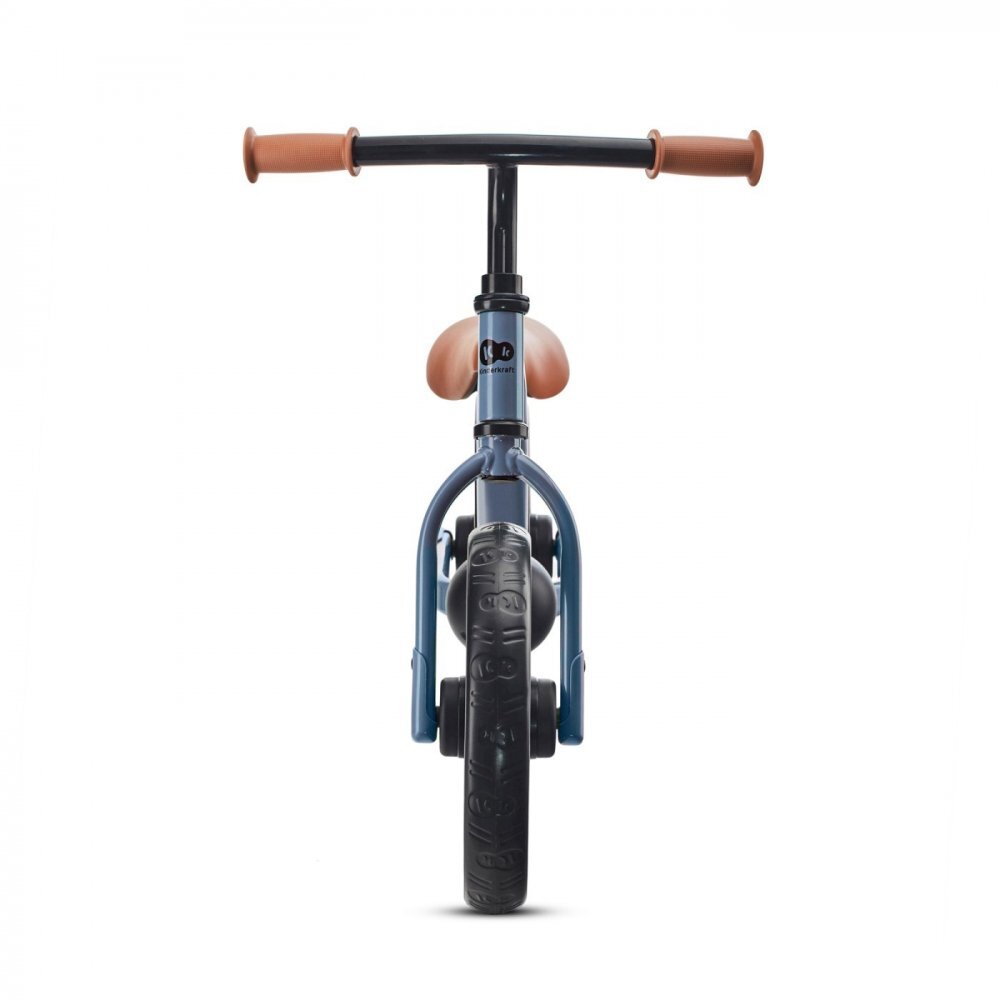 KINDERKRAFT Bicicleta pentru copii copii 2Way Next Blue Sky 10 inch scaun reglabil de la 31-39 cm roti spuma EVA ghidon reglabil pentru copii de la 2 ani pana la 35 kg unghi de viraj limitat
