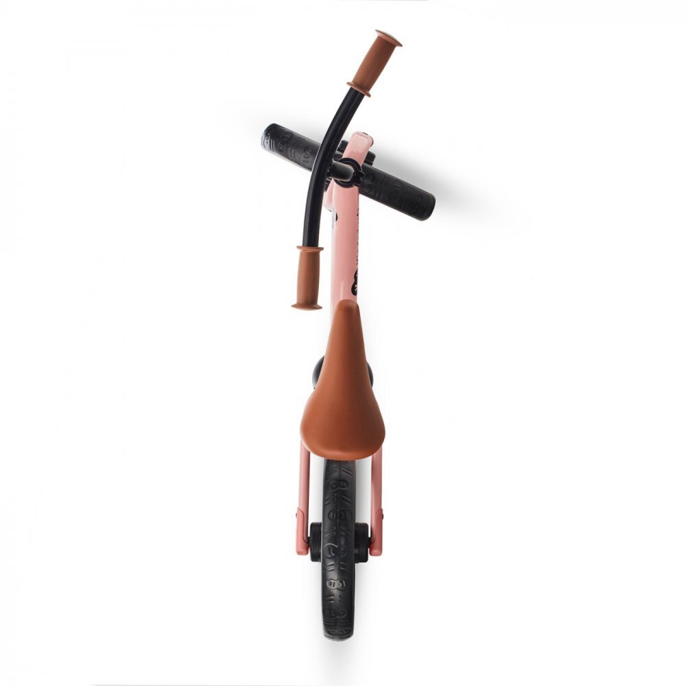 KINDERKRAFT Bicicleta pentru copii copii 2Way Next Rose Pink 10 inch scaun reglabil de la 31-39 cm roti spuma EVA ghidon reglabil pentru copii de la 2 ani pana la 35 kg unghi de viraj limitat