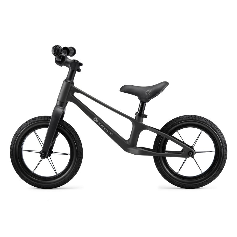 KINDERKRAFT Bicicleta pentru copii Eter Black fara pedale roti 12 inch scaun ergonomic reglabil greutate admisa 35 kg