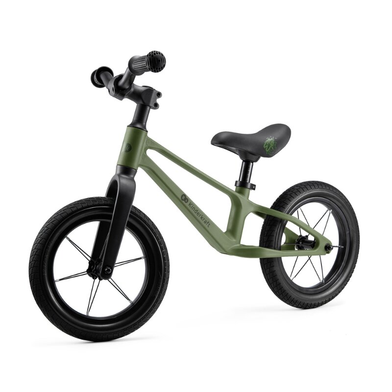 KINDERKRAFT Bicicleta pentru copii Eter Green fara pedale roti 12 inch scaun ergonomic reglabil greutate admisa 35 kg