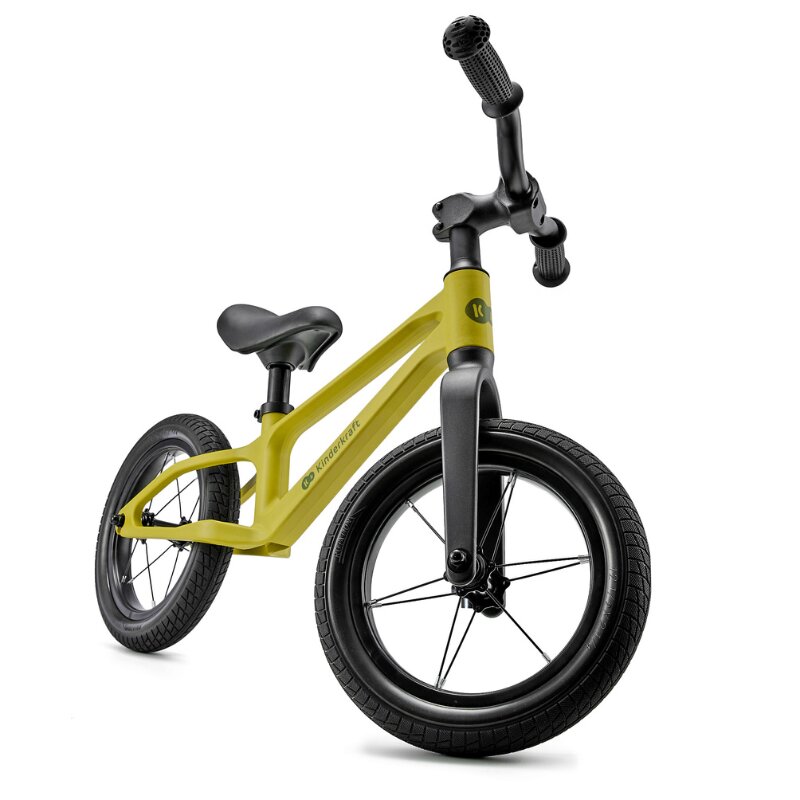 KINDERKRAFT Bicicleta pentru copii Eter Lime fara pedale roti 12 inch scaun ergonomic reglabil greutate admisa 35 kg