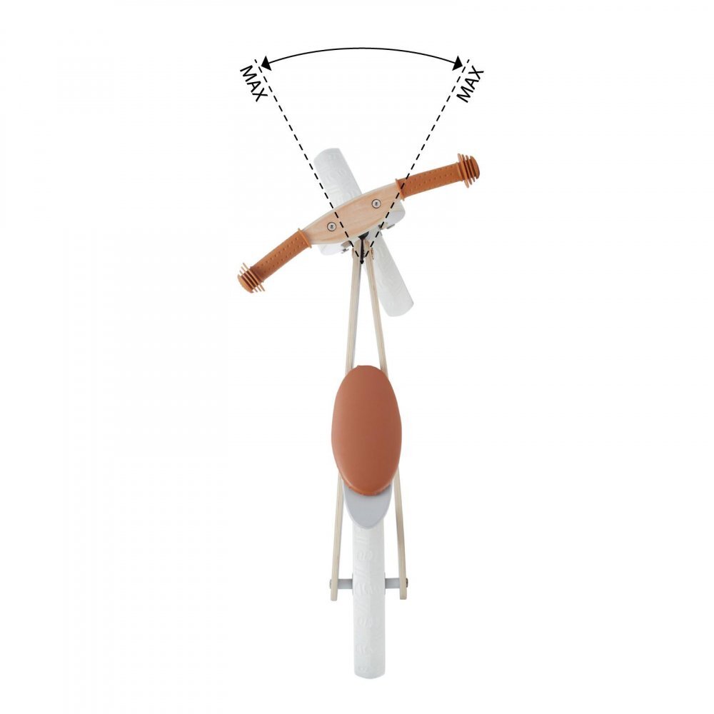 KINDERKRAFT Bicicleta pentru copii Runner Coral din lemn roti 12 inch din spuma EVA greutate admisa 35 kg
