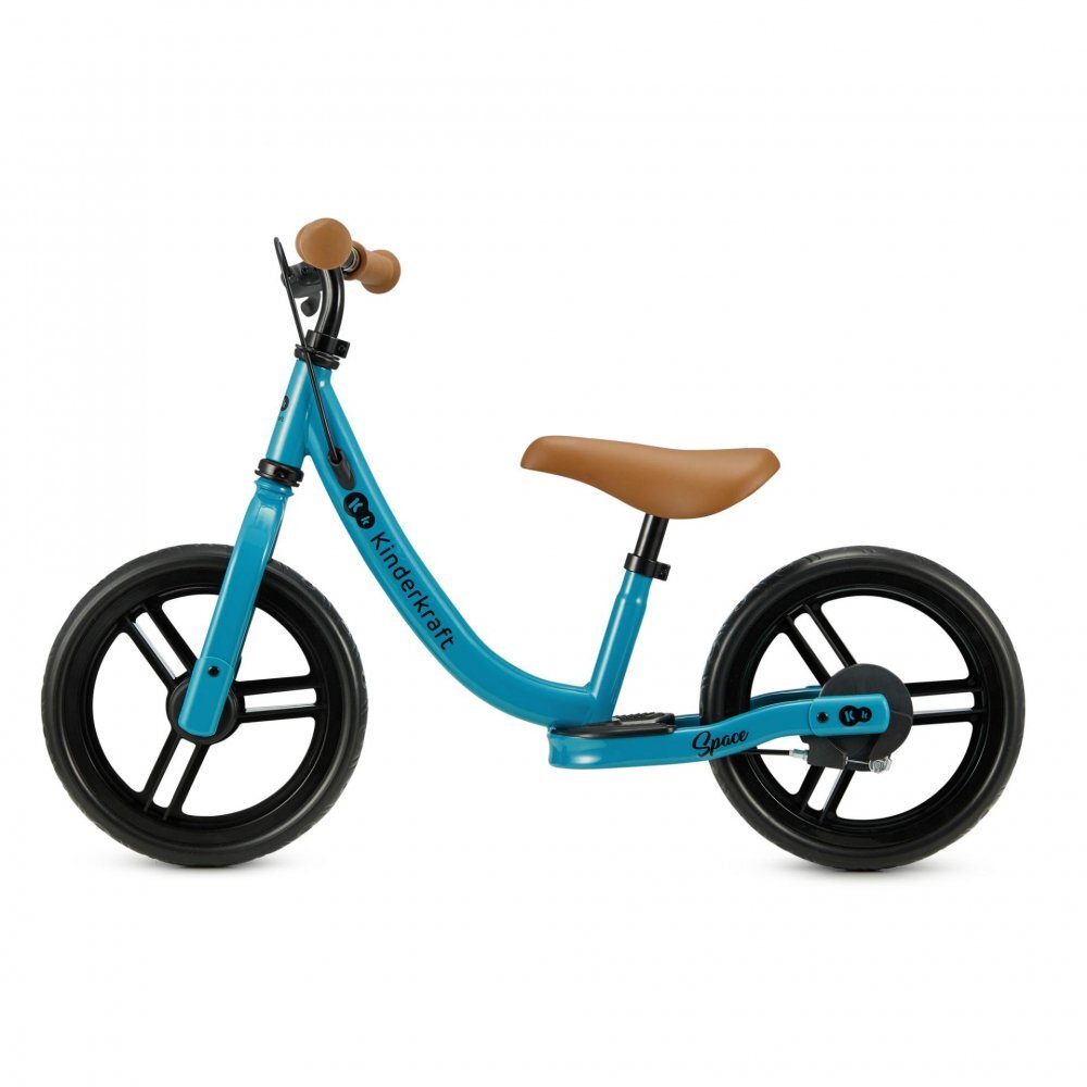 KINDERKRAFT Bicicleta pentru copii Space Deep Blue fara pedale cu suport picioare frana de mana greutate admisa 35 kg