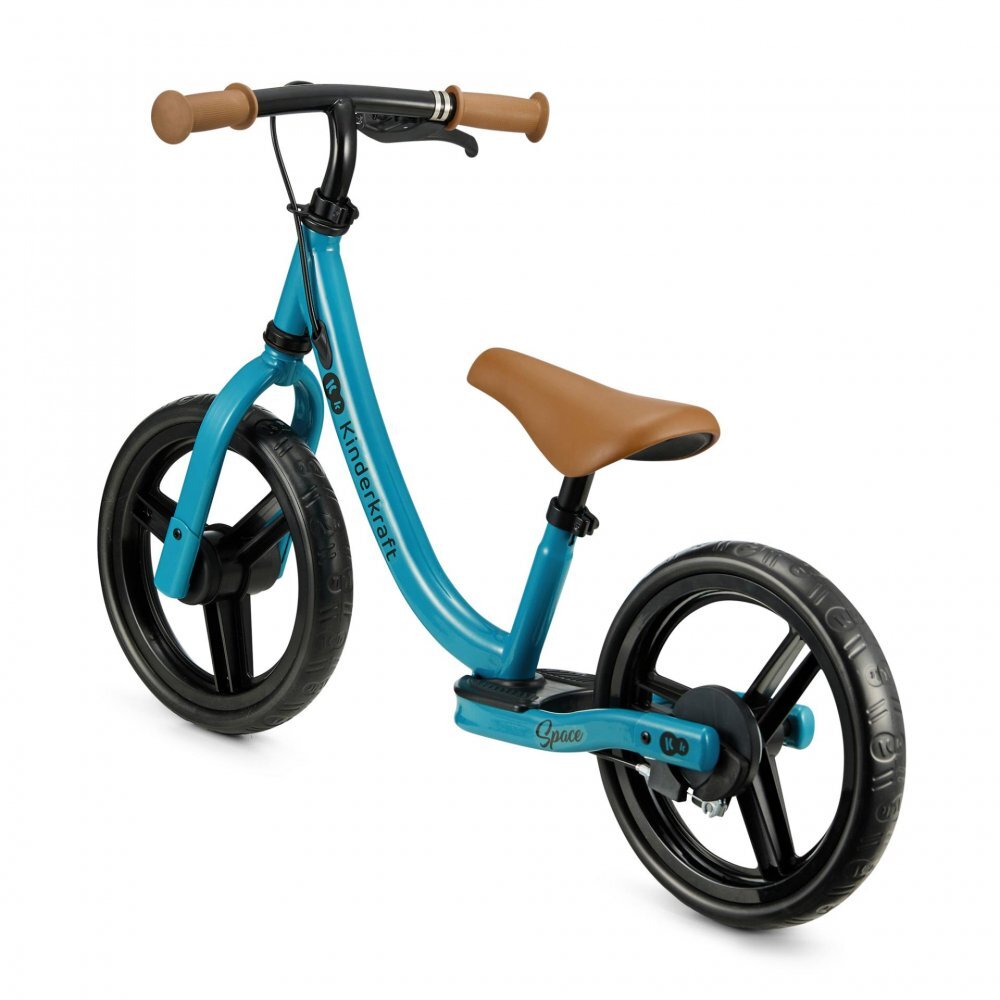 KINDERKRAFT Bicicleta pentru copii Space Deep Blue fara pedale cu suport picioare frana de mana greutate admisa 35 kg