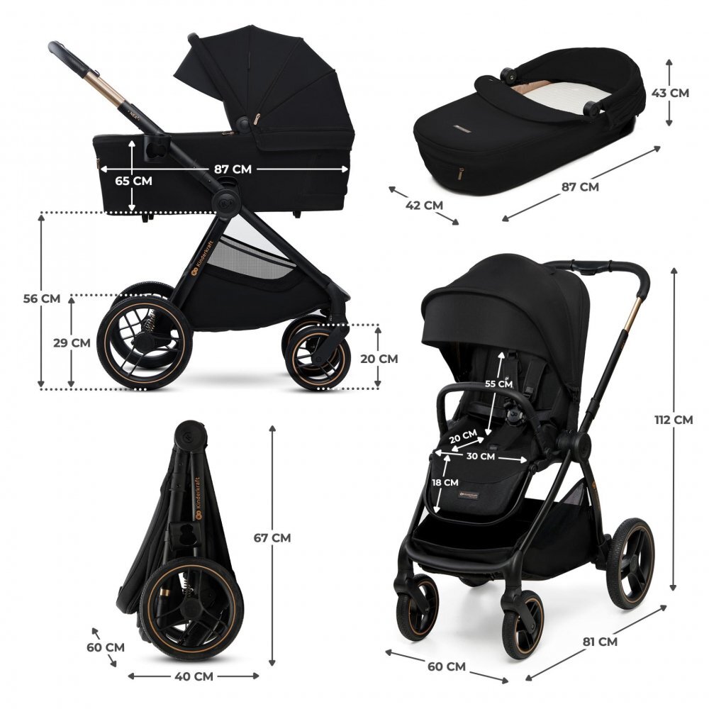 KINDERKRAFT Carucior 2 in 1 Nea 2.0 Midnight Black