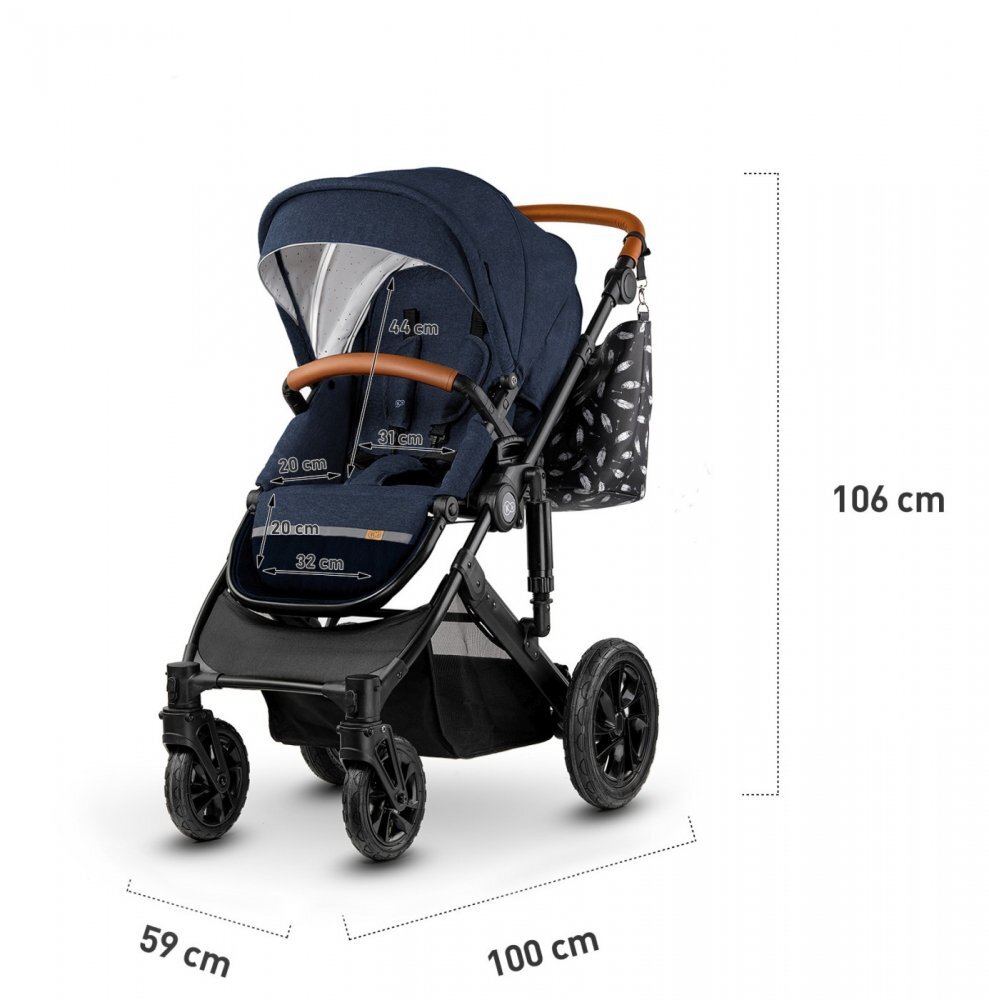 KINDERKRAFT Carucior 3 in 1 Prime Mink Pro Navy i-Size