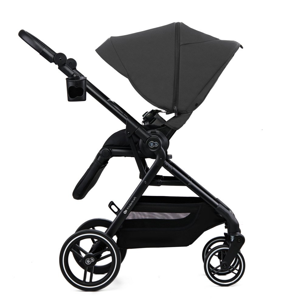 KINDERKRAFT Carucior pentru copii 3 in 1 Yoxi Moonlight Grey 0-22 kg cadru din aluminiu accesorii incluse