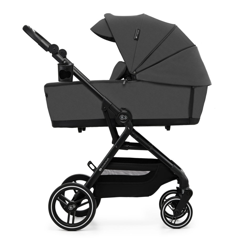 KINDERKRAFT Carucior pentru copii 3 in 1 Yoxi Moonlight Grey 0-22 kg cadru din aluminiu accesorii incluse