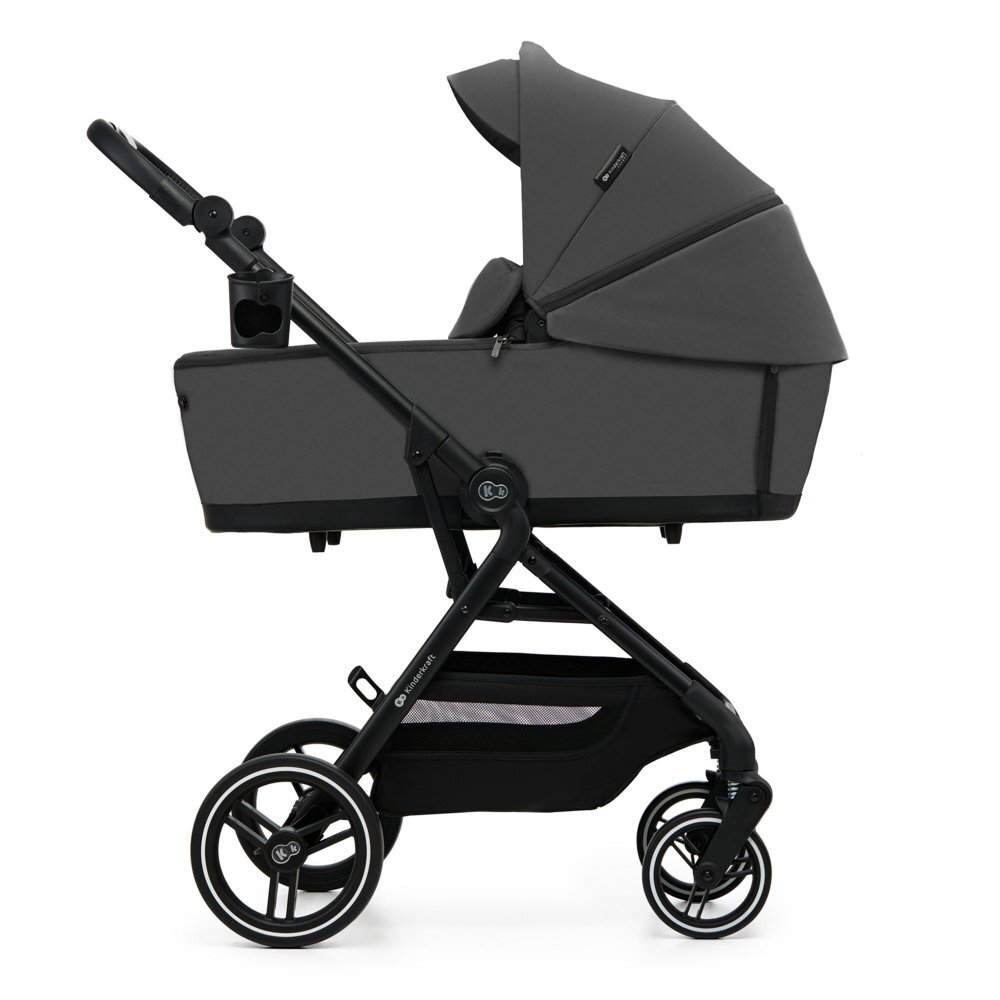 KINDERKRAFT Carucior pentru copii 3 in 1 Yoxi Moonlight Grey 0-22 kg cadru din aluminiu accesorii incluse