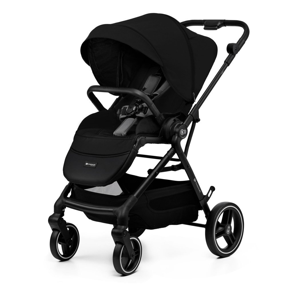 KINDERKRAFT Carucior pentru copii 3 in 1 Yoxi Pure Black 0-22 kg cadru din aluminiu accesorii incluse