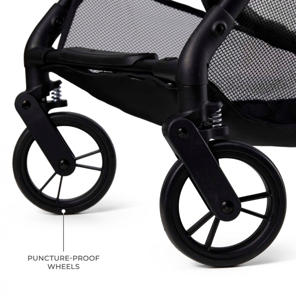 KINDERKRAFT Carucior pentru copii Indy 3 Coal Black cu spatar si suport pentru picioare reglabile cadru din aluminiu curea de transport greutate admisa 15 kg