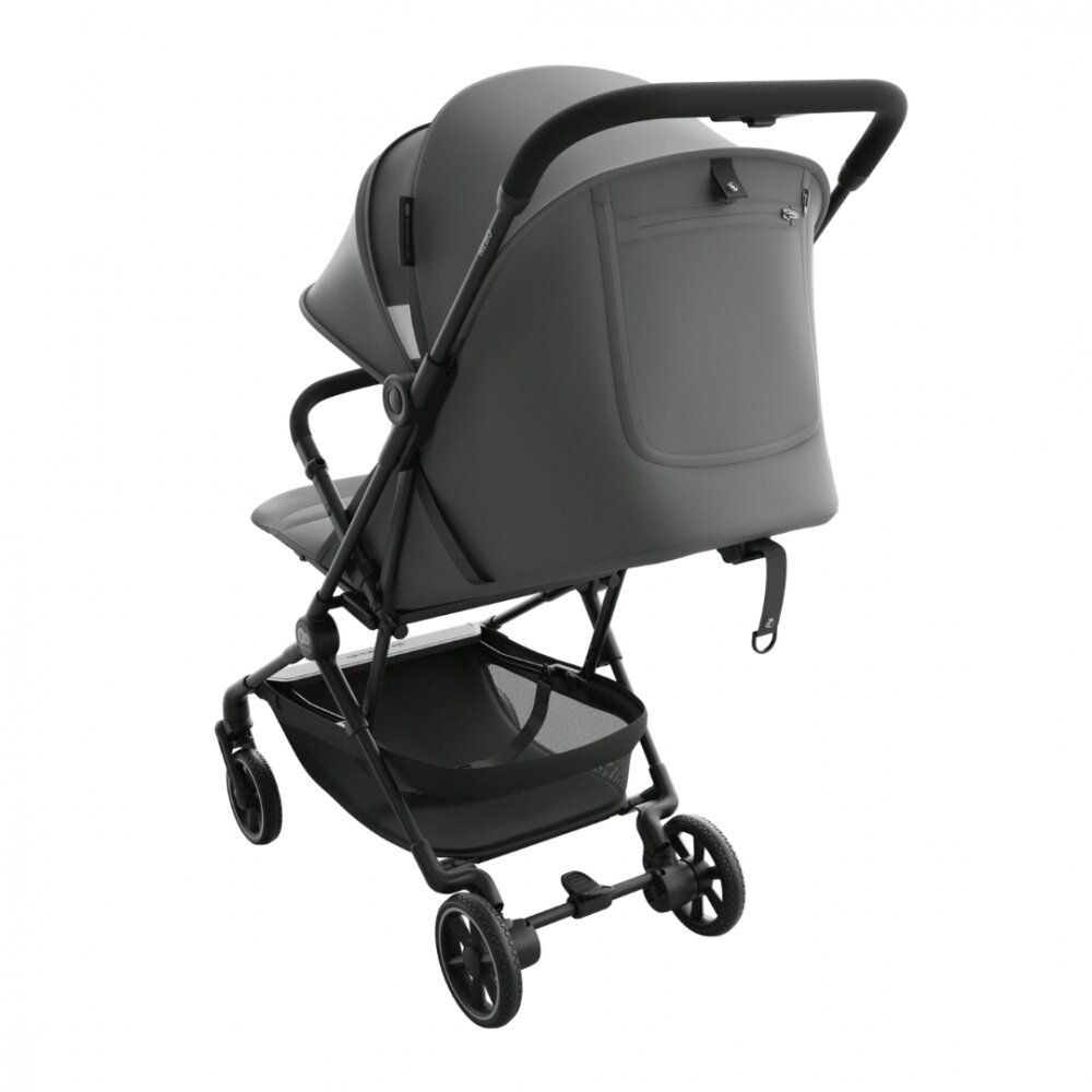 KINDERKRAFT Carucior pentru copii Nebo Platinum Grey cadru din aluminiu compact compatibil avion greutate admisa 22 kg include geanta de transport si curea de umar