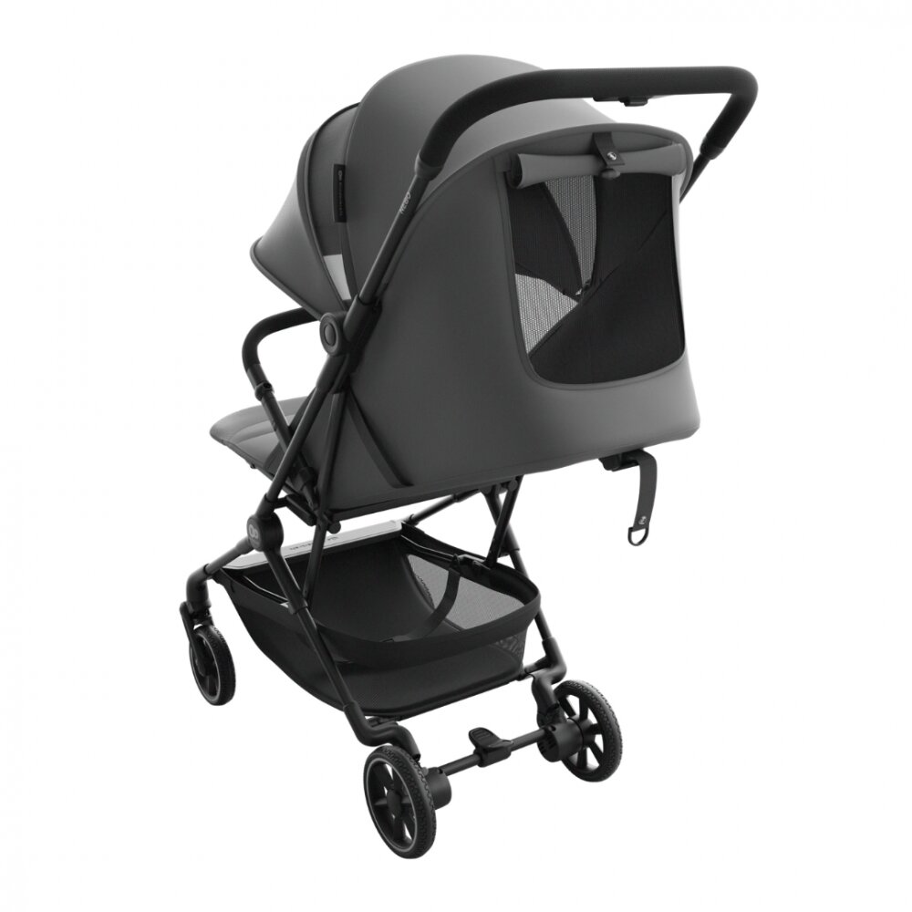 KINDERKRAFT Carucior pentru copii Nebo Platinum Grey cadru din aluminiu compact compatibil avion greutate admisa 22 kg include geanta de transport si curea de umar