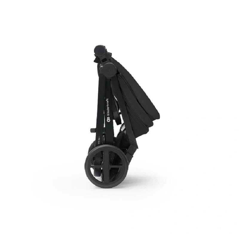 KINDERKRAFT Carucior pentru copii Newly Classic Black 4 in 1 cu suspensii cadru din aluminiu reversibil si accesorii incluse