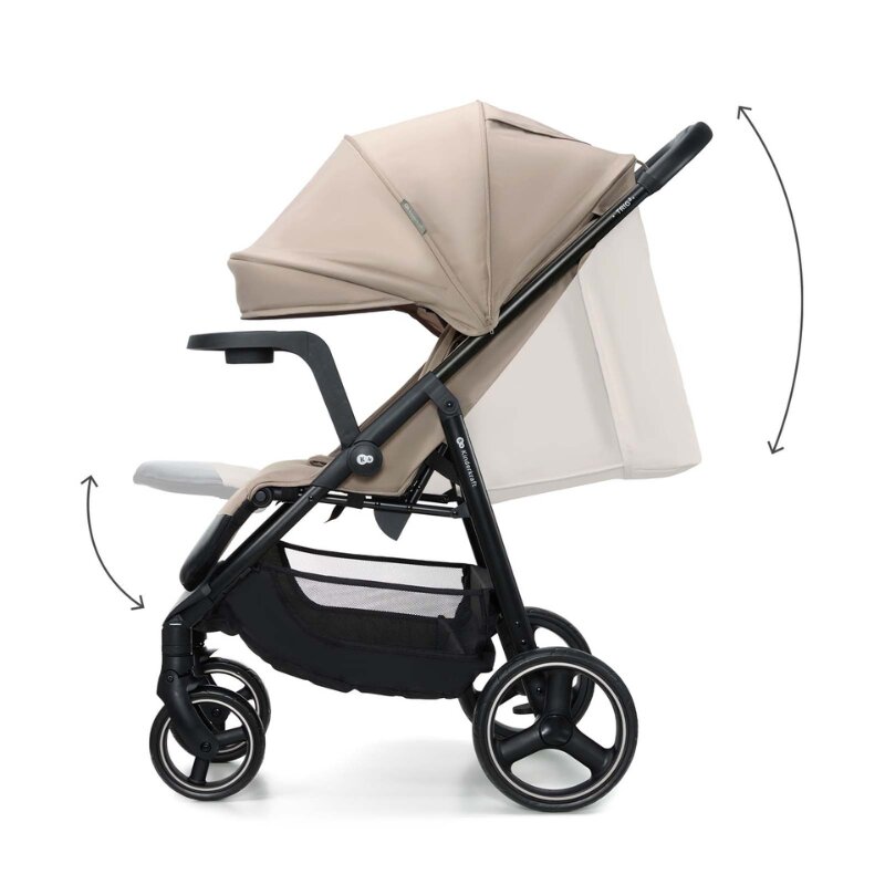 KINDERKRAFT Carucior pentru copii Trig 3 Stone Beige cu tava inclusa suspensii greutate admisa 22 kg