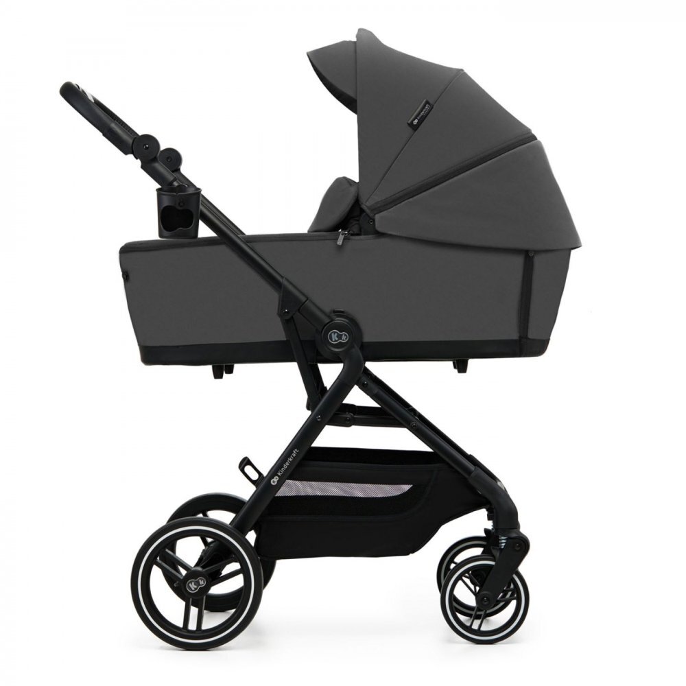 KINDERKRAFT Carucior pentru copii Yoxi Moonlight Grey 2 in 1 suspensii spatar reglabil maner ajustabil accesorii