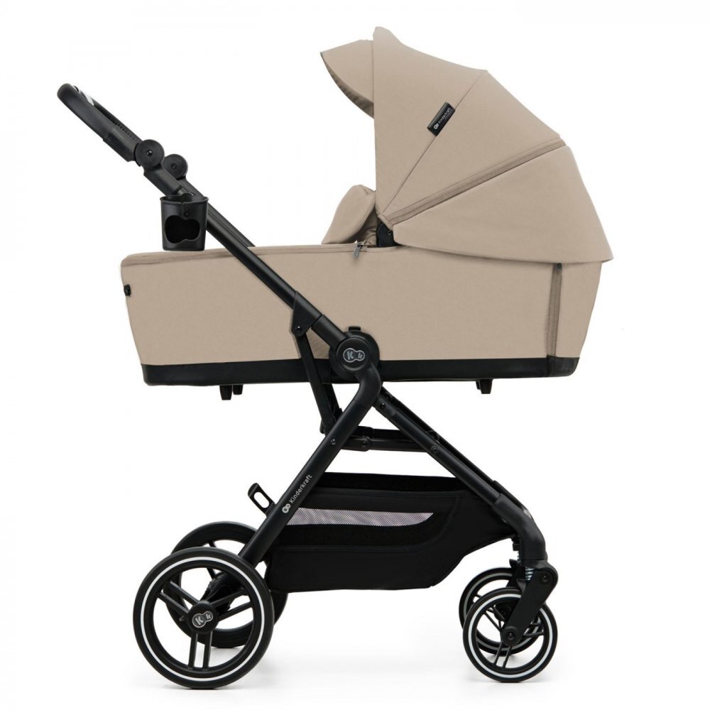 KINDERKRAFT Carucior pentru copii Yoxi Sand Beige 2 in 1 suspensii spatar reglabil maner ajustabil accesorii