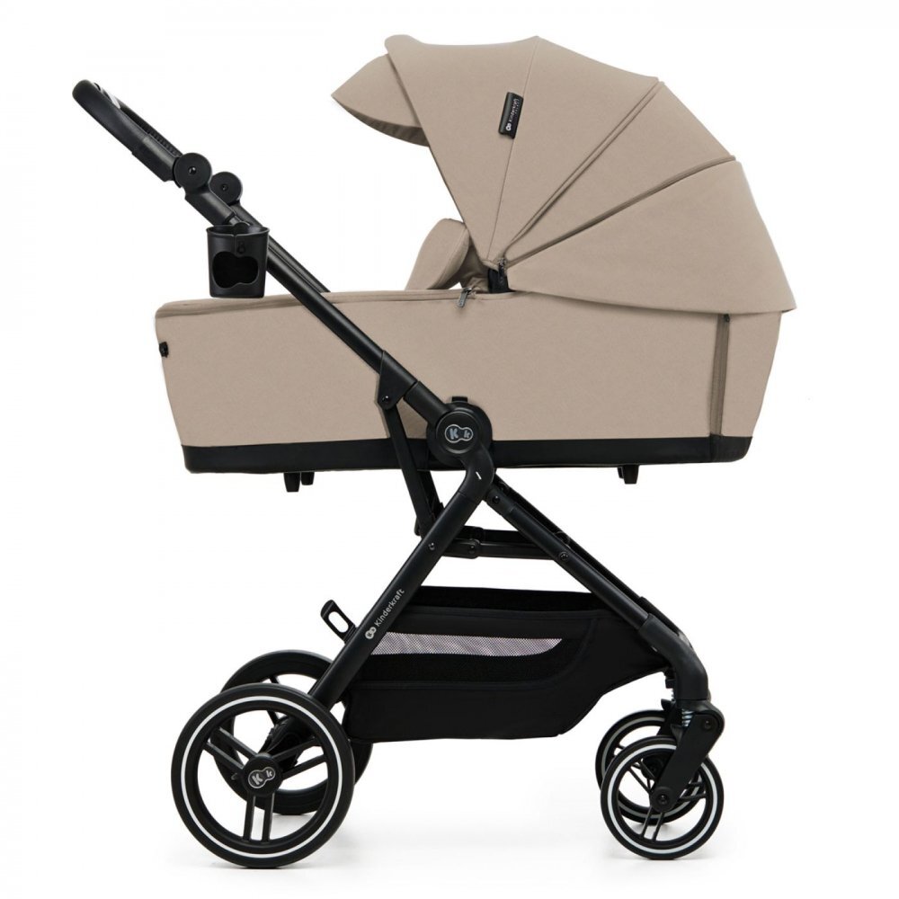 KINDERKRAFT Carucior pentru copii Yoxi Sand Beige 2 in 1 suspensii spatar reglabil maner ajustabil accesorii