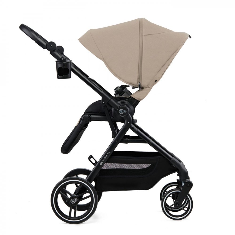 KINDERKRAFT Carucior pentru copii Yoxi Sand Beige 2 in 1 suspensii spatar reglabil maner ajustabil accesorii