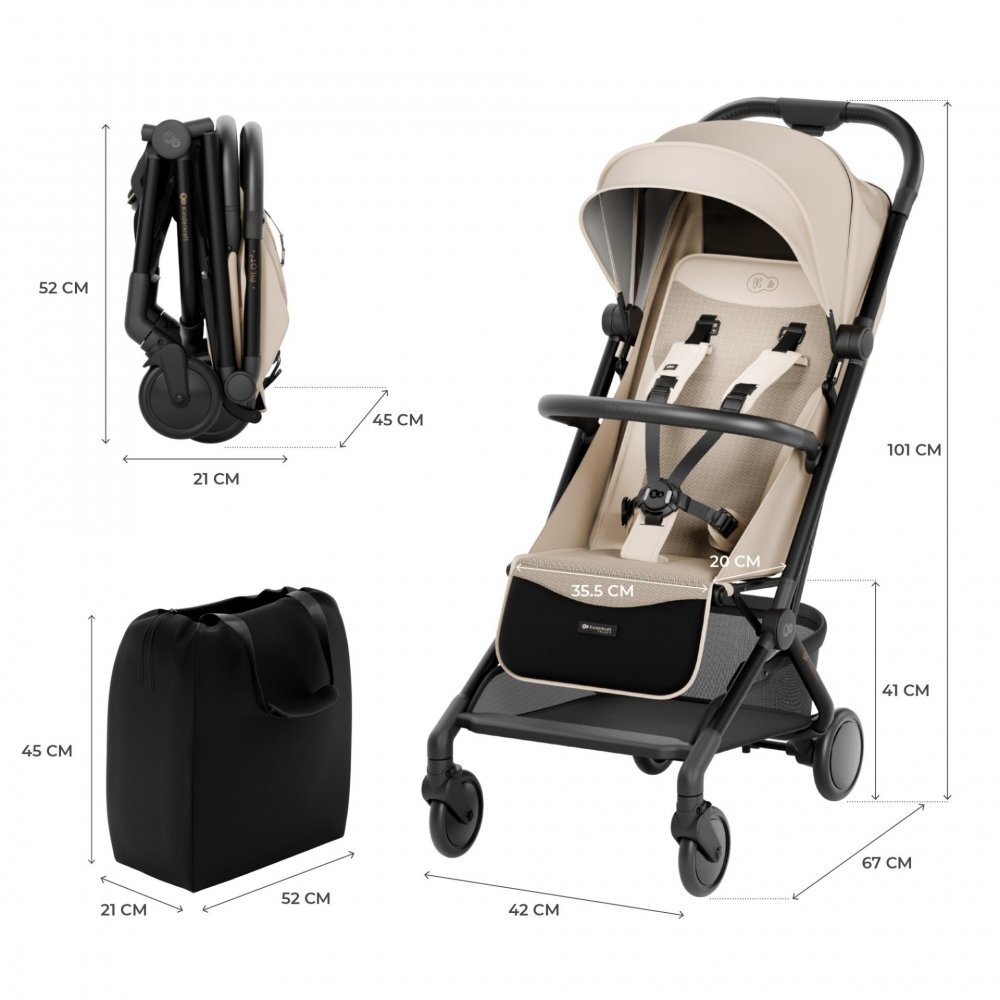 KINDERKRAFT Carucior sport Pilot 2 cu pliere compacta Soft Beige