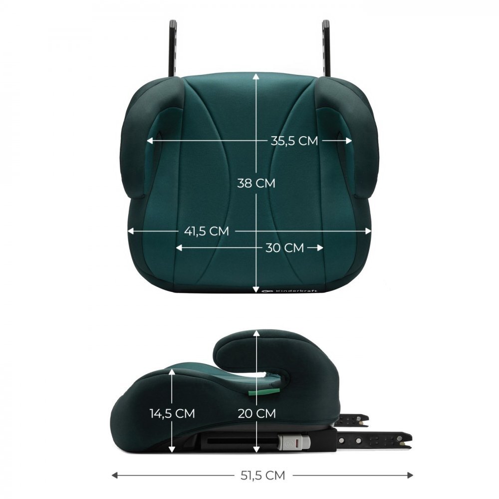 KINDERKRAFT Inaltator auto Boost i-size 135-150 cm green