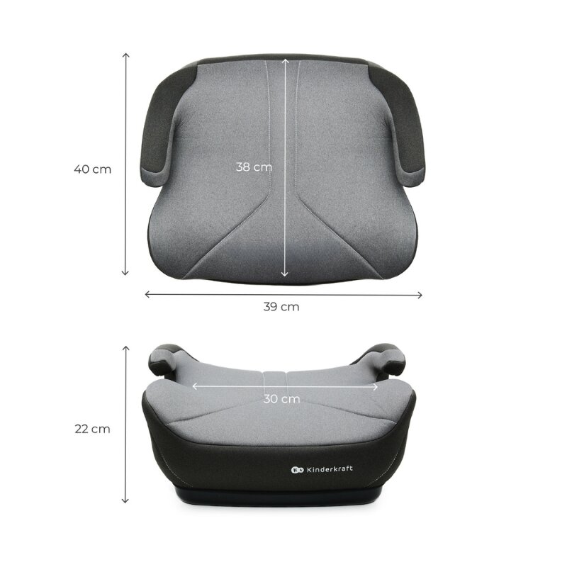 KINDERKRAFT Inaltator auto pentru copii I-Boost 2 Grey I-Size 125-150 cm