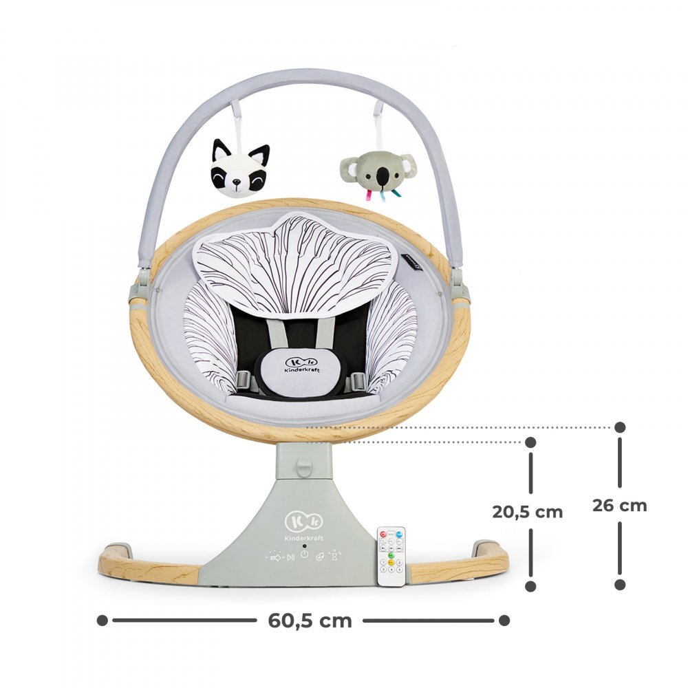 KINDERKRAFT Leagan electric 2 in 1 Lumi grey
