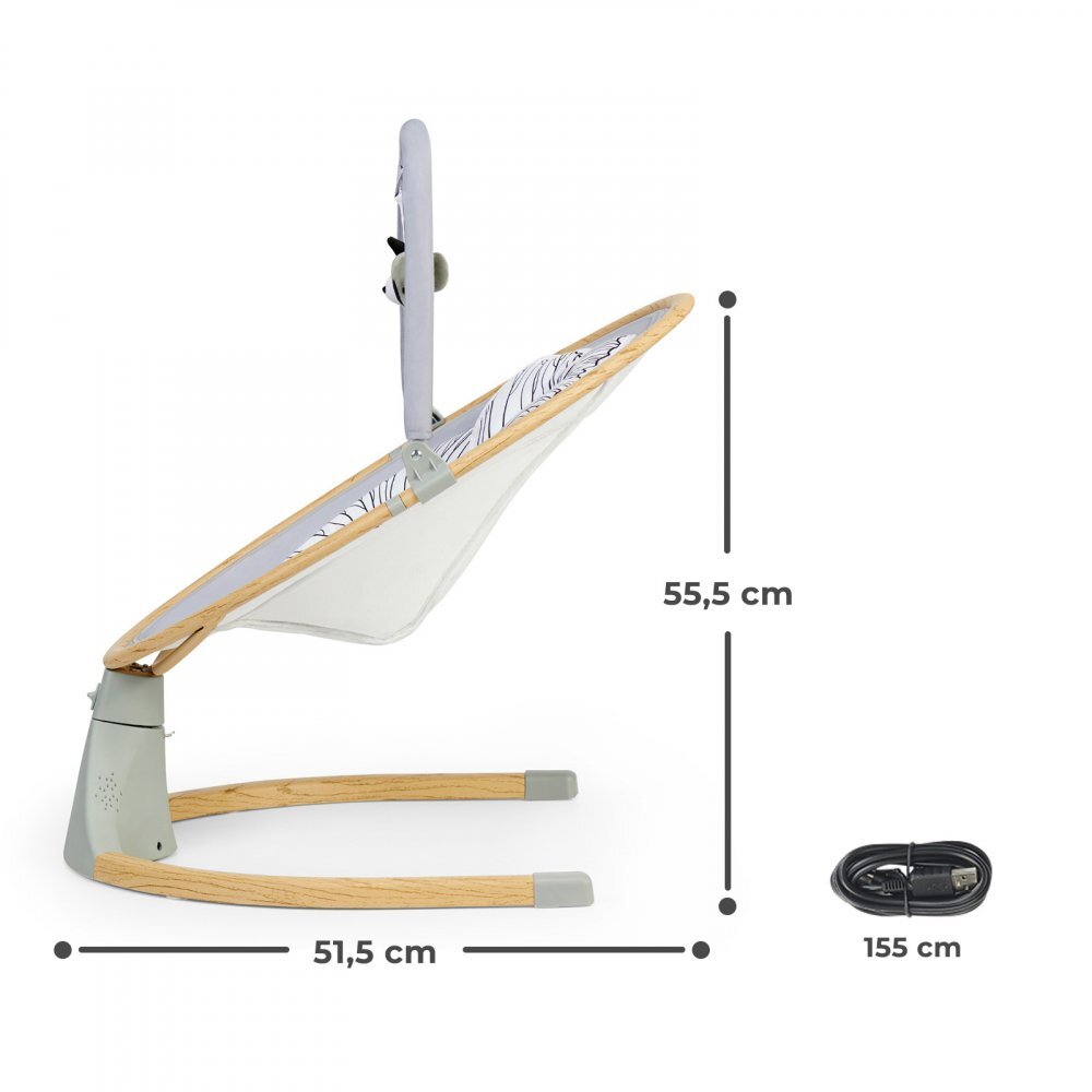 KINDERKRAFT Leagan electric 2 in 1 Lumi grey