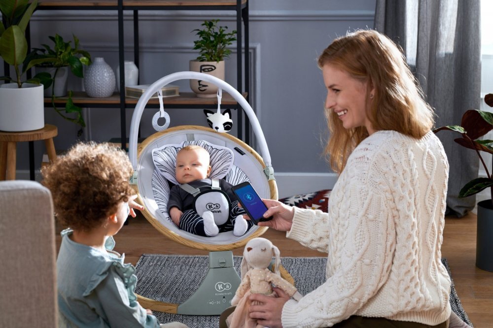 KINDERKRAFT Leagan electric 2 in 1 Lumi grey