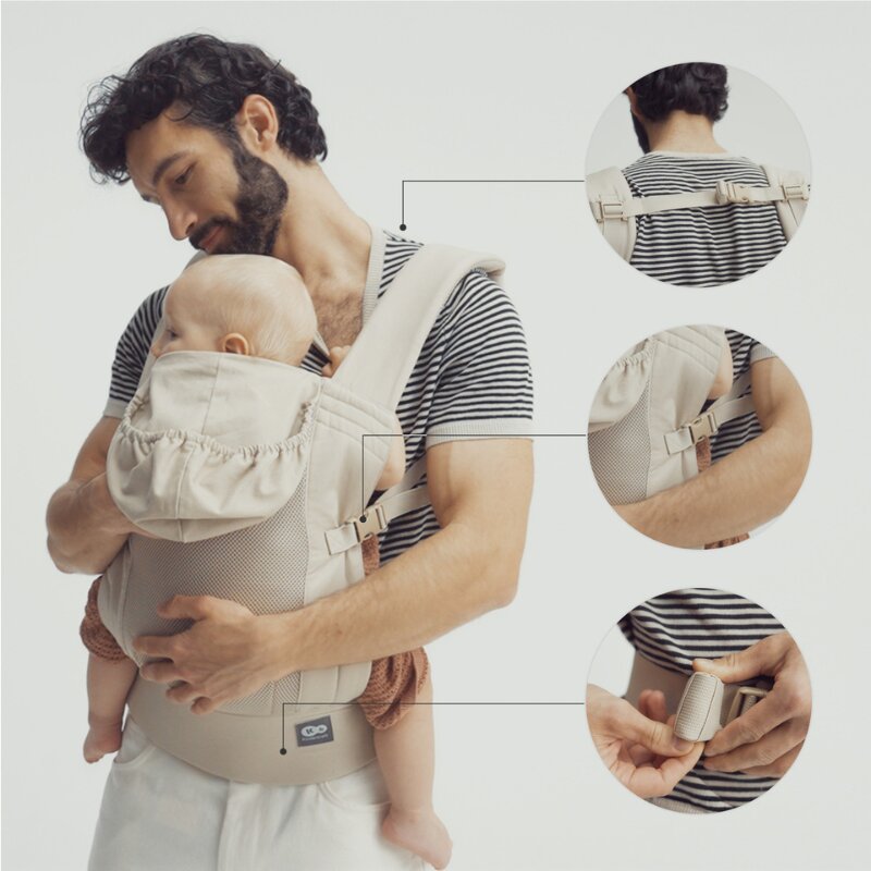 KINDERKRAFT Marsupiu Carrybee Bej cu 2 pozitii de purtare si greutate admisa 20 kg
