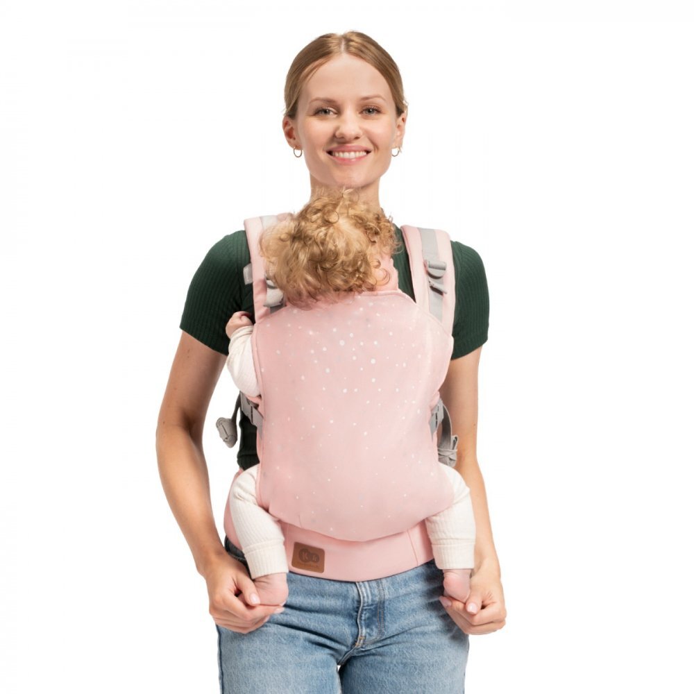 KINDERKRAFT Marsupiu ergonomic Nino pana la 20 kg confetti pink