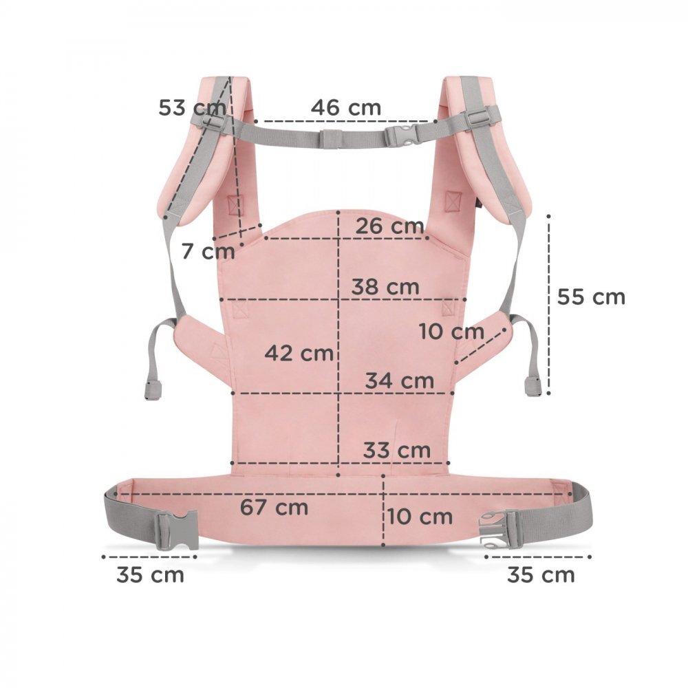 KINDERKRAFT Marsupiu ergonomic Nino pana la 20 kg confetti pink