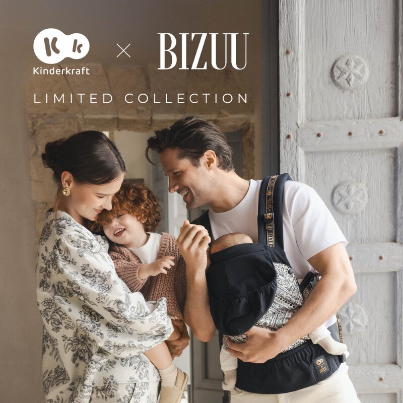 KINDERKRAFT Marsupiu ergonomic pentru copii Huggy Bizuu Lunar Black