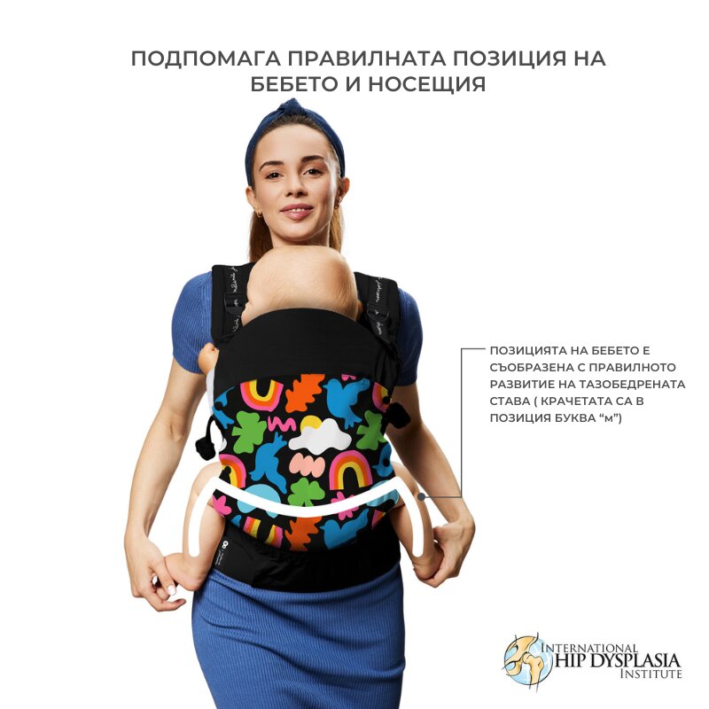 KINDERKRAFT Marsupiu pentru copii Huggy Happy Shapes