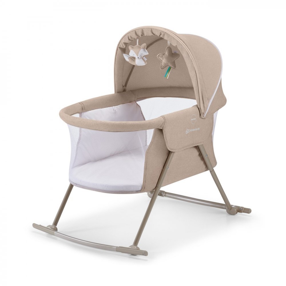 KINDERKRAFT Patut 3 in 1 Lovi beige multifunctional saltea si accesorii incluse
