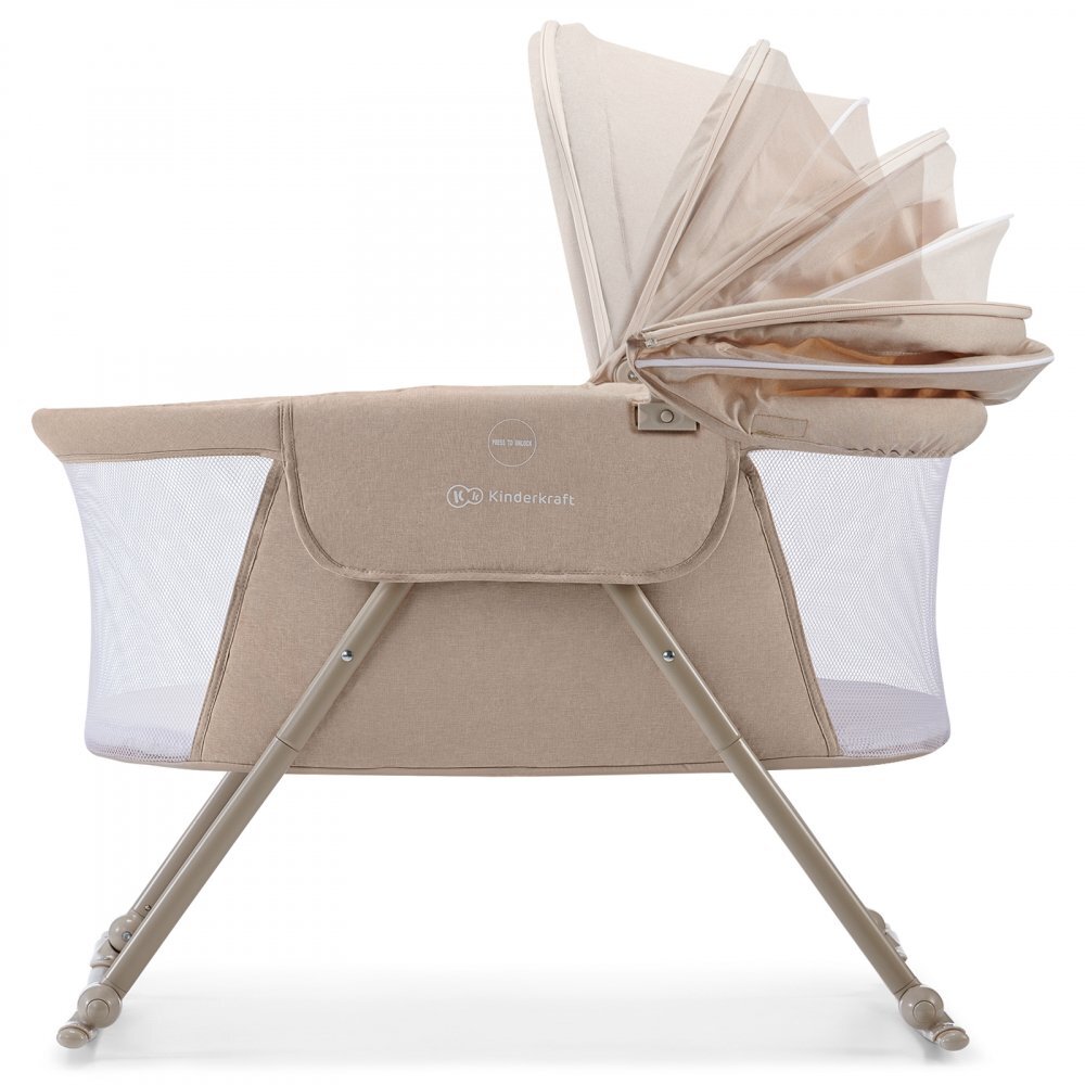 KINDERKRAFT Patut 3 in 1 Lovi beige multifunctional saltea si accesorii incluse