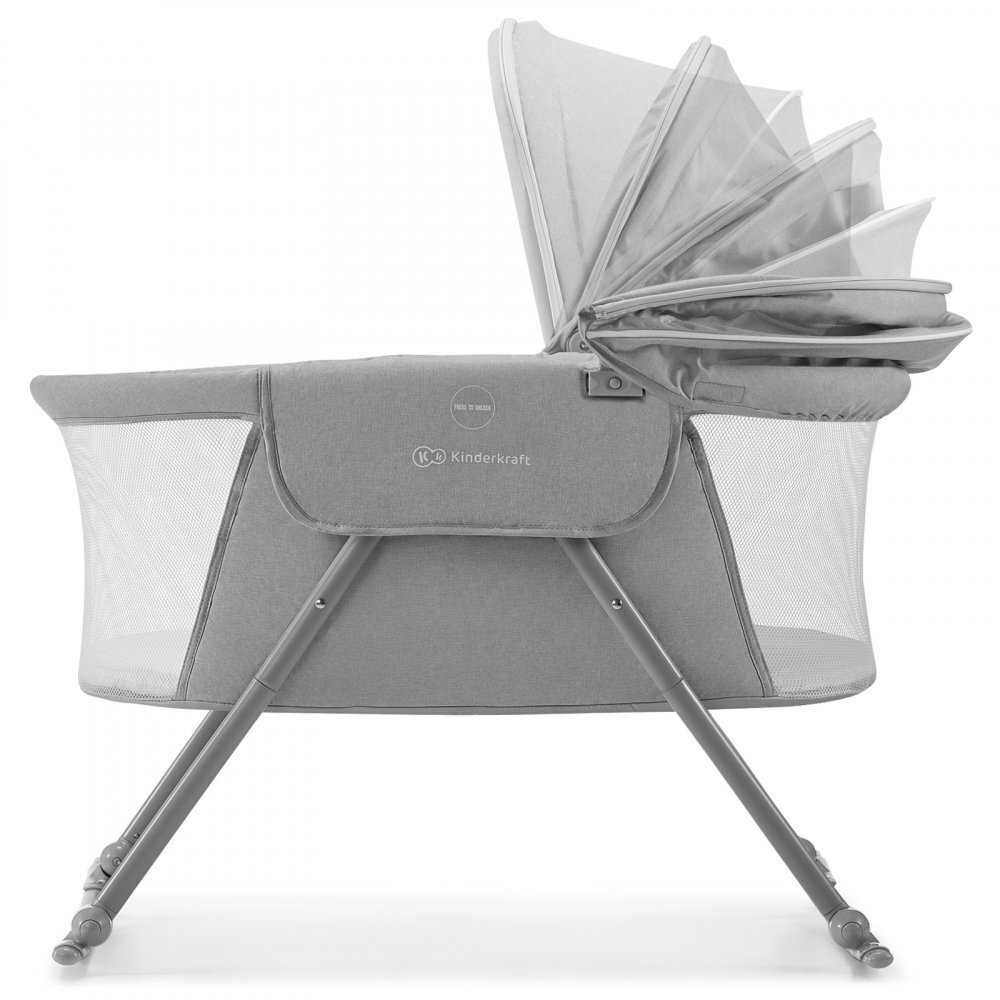 KINDERKRAFT Patut 3 in 1 Lovi grey multifunctional cu accesorii incluse