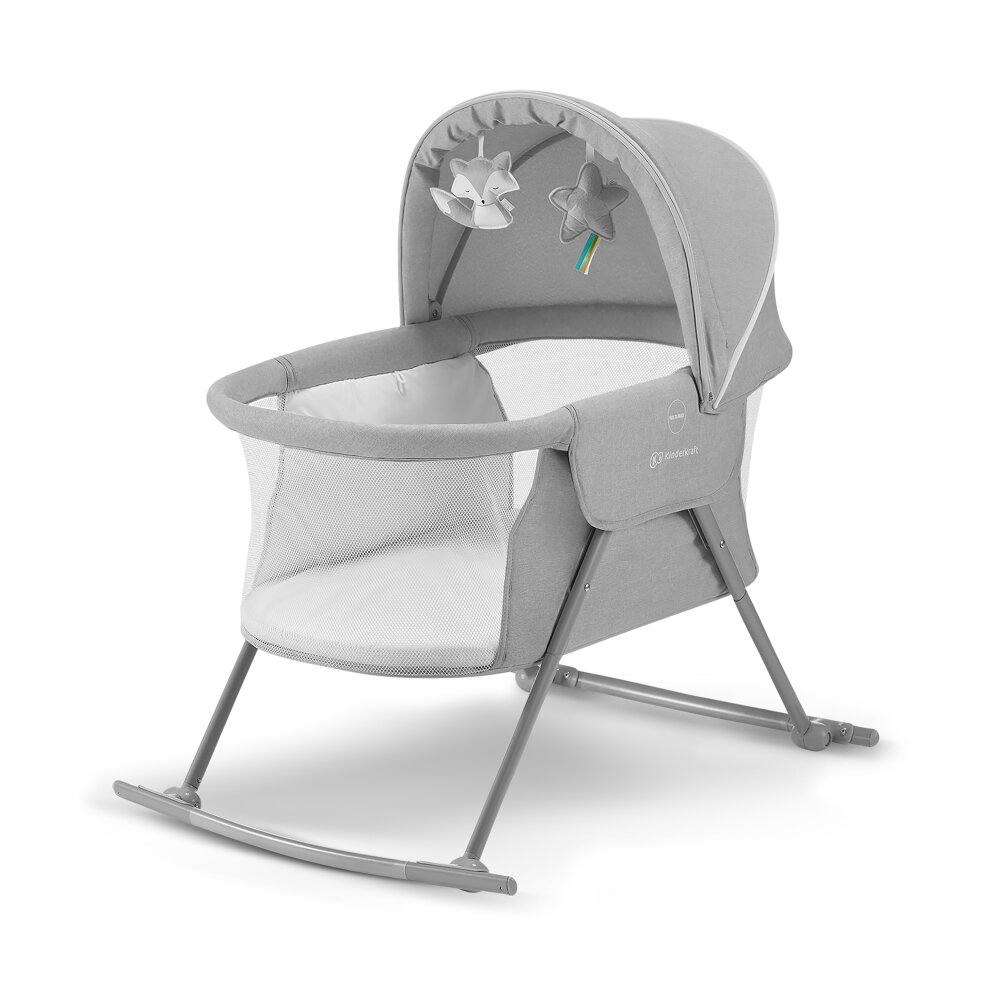 KINDERKRAFT Patut 3 in 1 Lovi grey multifunctional cu accesorii incluse