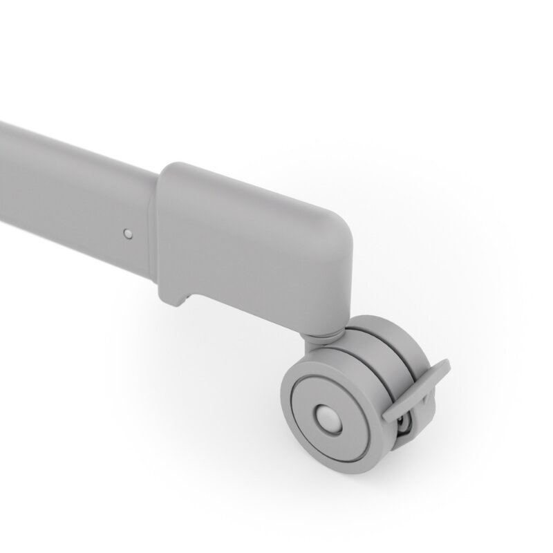KINDERKRAFT Patut 3 in 1 Nestee Grow 2 next to me Light Grey cu roti si picioare telescopice