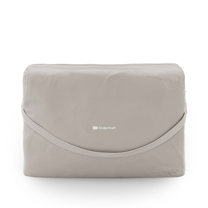 KINDERKRAFT Patut 3 in 1 Nestee Grow 2 next to me Light Grey cu roti si picioare telescopice
