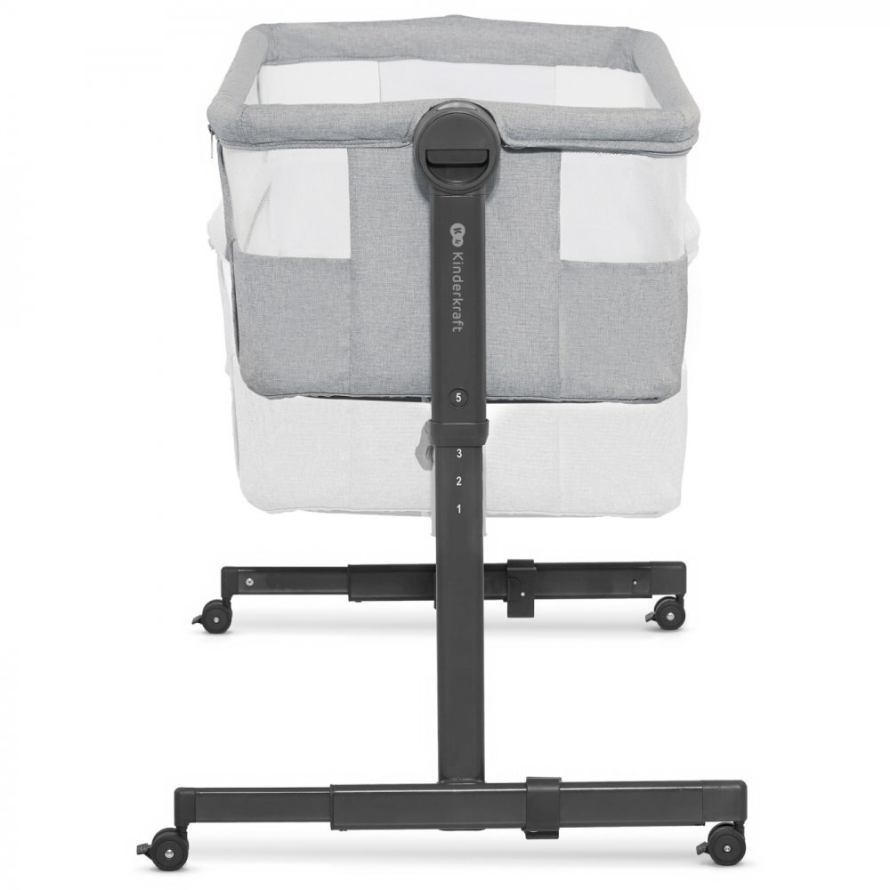 KINDERKRAFT Patut Co Sleeper Bedside Neste Up 2 gri deschis