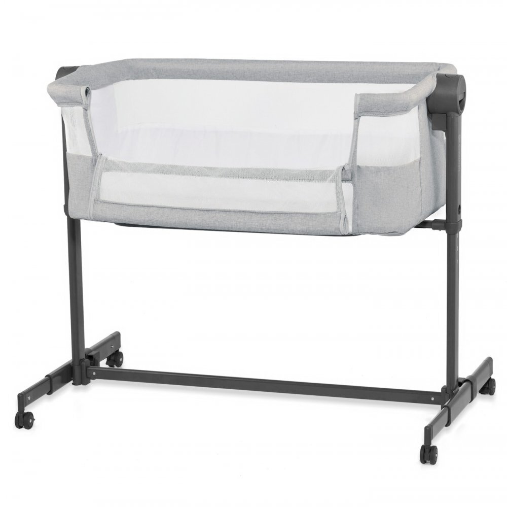 KINDERKRAFT Patut Co Sleeper Bedside Neste Up 2 gri deschis