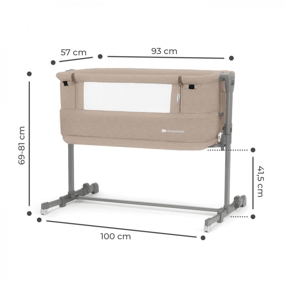 KINDERKRAFT Patut Co sleeper Neste Grow bej