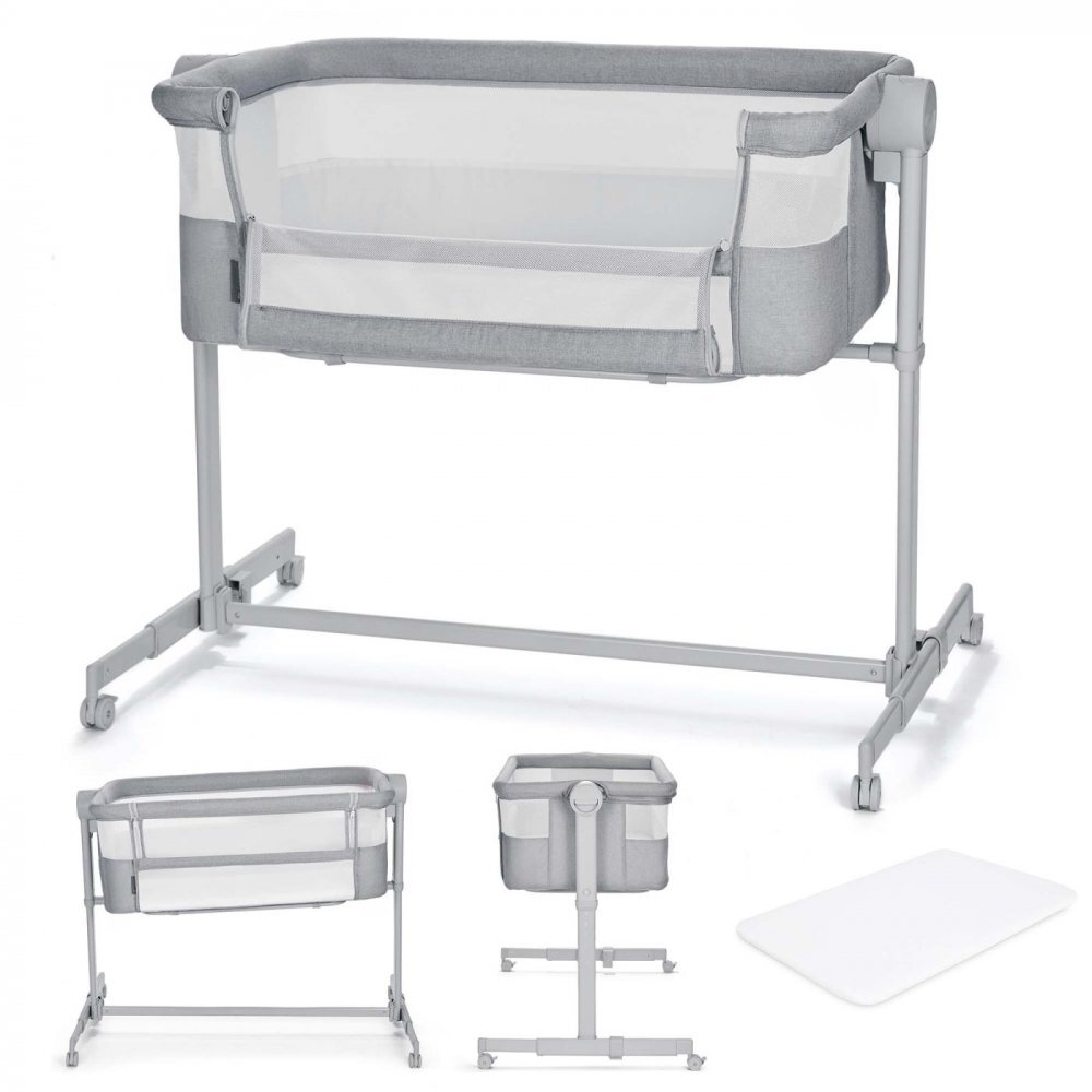 KINDERKRAFT Patut co sleeper neste up full light grey