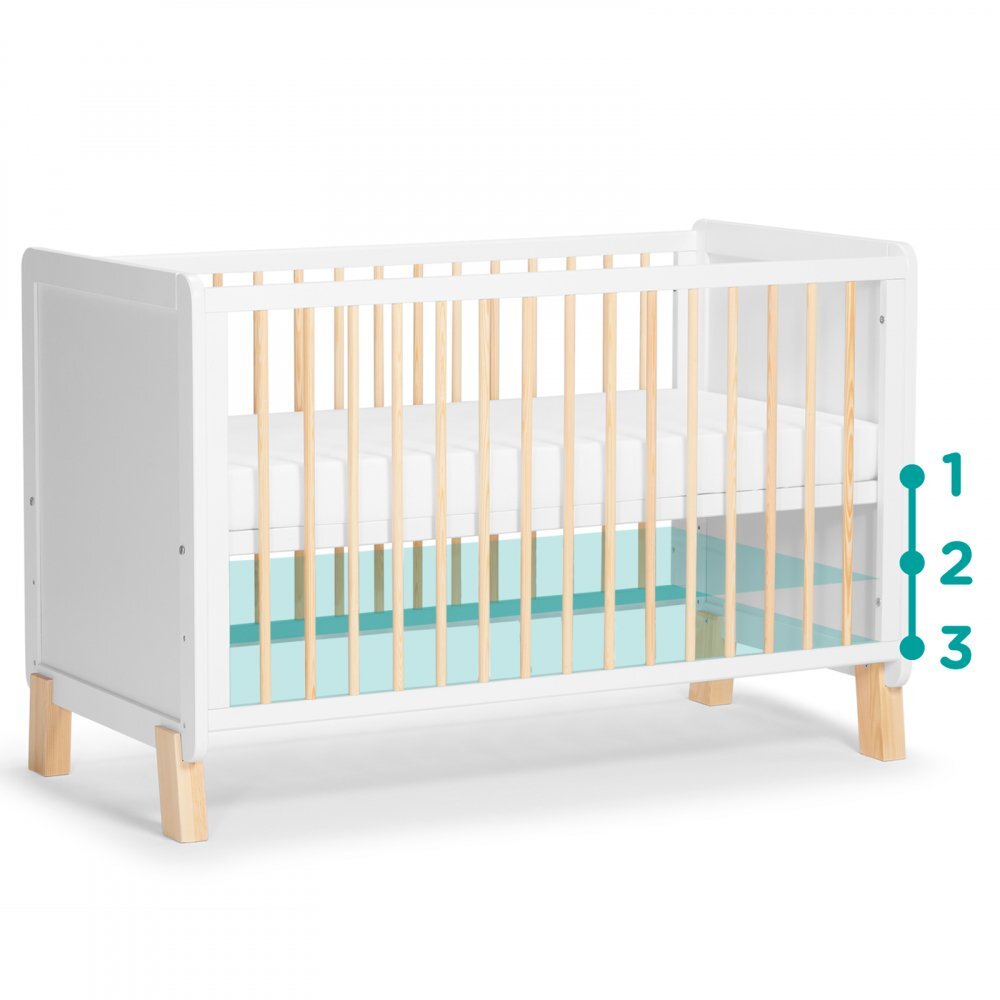 KINDERKRAFT Patut pentru copii Nico 120x60 cm din lemn transformabil somiera reglabila