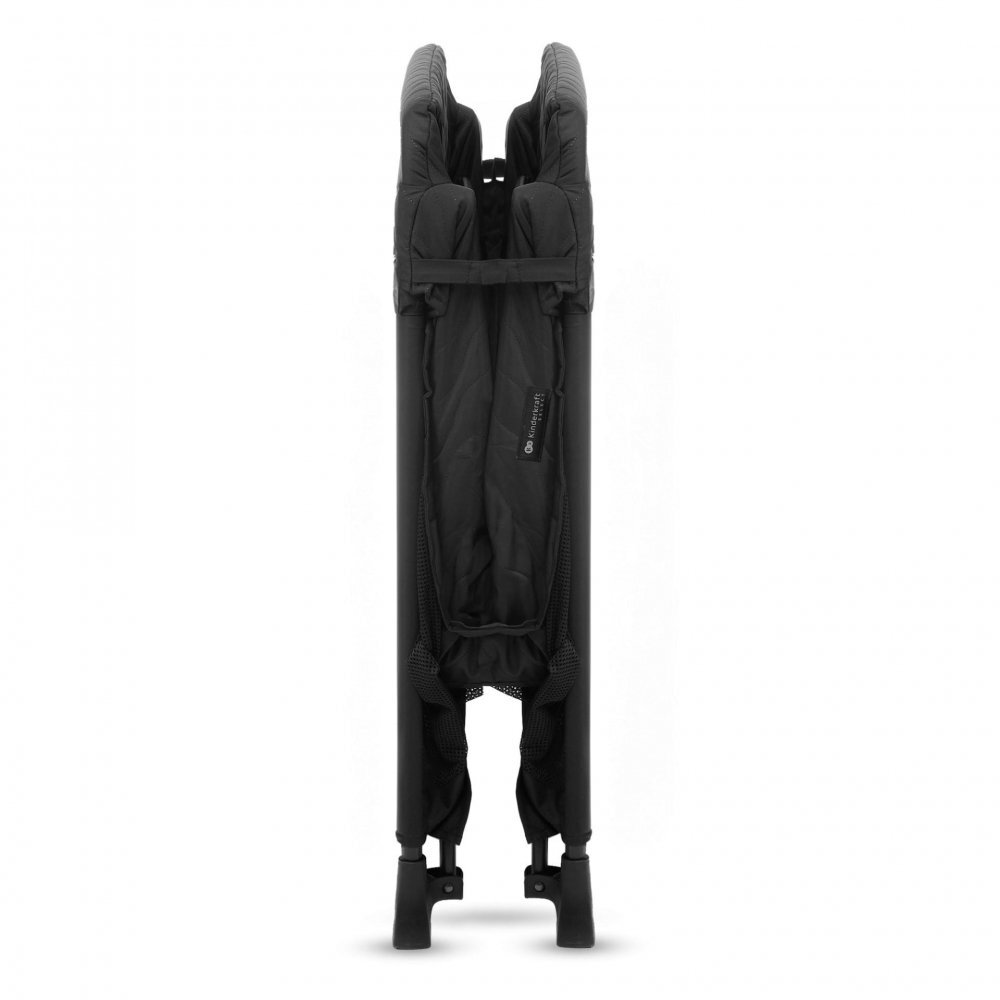 KINDERKRAFT Patut pliabil Moon Dream Black echipat cu o saltea sigura partile laterale din plasa geanta inclusa