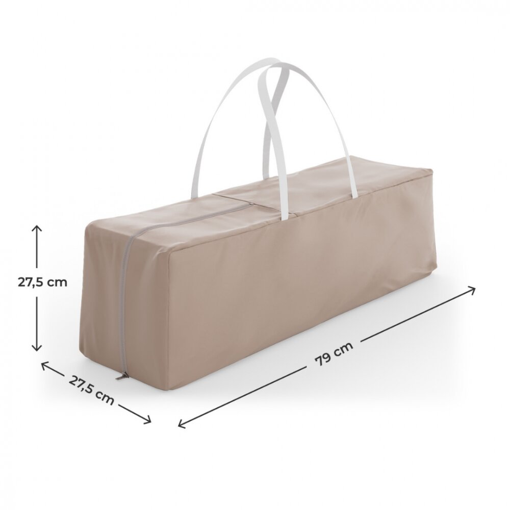 KINDERKRAFT Patut pliabil pentru copii Leody UP Beige cu 2 nivele dimensiuni 120x60 cm