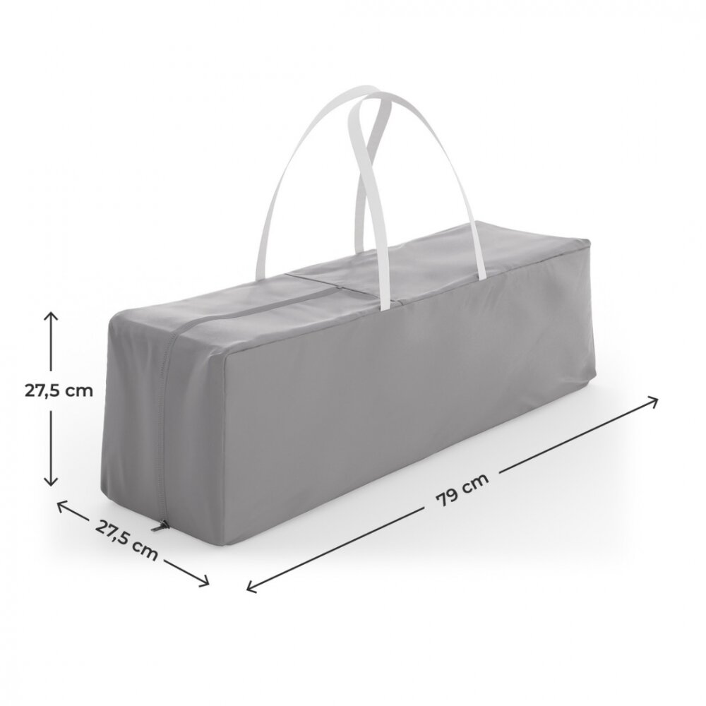KINDERKRAFT Patut pliabil pentru copii Leody UP Grey cu 2 nivele dimensiuni 120x60 cm